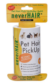 3 PACK of Never Hair Savory Prime Never-Hair Pick -Up Roller Refill Black -- 1 Roll
