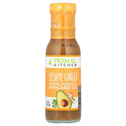 <img alt="Primal Kitchen, Dressing & Marinade Made with Avocado Oil, Sesame Ginger, 8 fl oz (236 ml)" title="Primal Kitchen, Dressing & Marinade Made with Avocado Oil, Sesame Ginger, 8 fl oz (236 ml),856769006551"