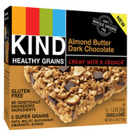 3 PACK of Kind Healthy Grains Granola Bars Gluten Free Almond Butter Dark Chocolate -- 5 Bars