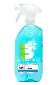 3 PACK of Boulder Clean Seriously Sparkling Natural Glass and Surface Cleaner, Herbal Peppermint, -- 28 fl oz