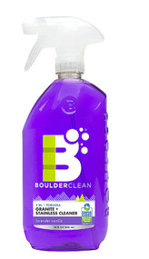 3 PACK of Boulder Clean 3-IN-1 Formula Natural Granite and Stainless Steel Cleaner, Lavender Vanilla -- 28 fl oz