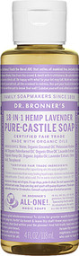 3 PACK of Dr. Bronners Pure Castile Liquid Soap Lavender -- 4 fl oz