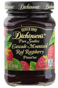 3 PACK of Dickinsons Cascade Mountain Seedless Preserves Red Raspberry -- 10 oz
