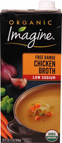 3 PACK of Imagine Foods Organic Low Sodium Free Range Chicken Broth -- 32 fl oz