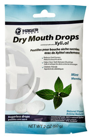 3 PACK of Hager Pharma Dry Mouth Drops with Xylitol Mint -- 2 oz