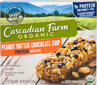 3 PACK of Cascadian Farms Organic Protein Chewy Bars Peanut Butter Chocolate Chip -- 5 Bars