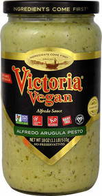 3 PACK of Victoria Vegan Alfredo Sauce Arugula Pesto -- 18 oz