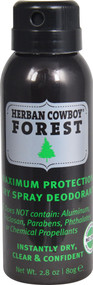 3 PACK of Herban Cowboy Dry Spray Deodorant Forest -- 2.8 oz