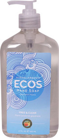 3 PACK of Earth Friendly ECOS Hand Soap Free & Clear -- 17 fl oz