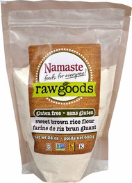 3 PACK of Namaste Foods Raw Goods Sweet Brown Rice Flour Gluten Free -- 24 oz