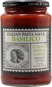 3 PACK of Cucina & Amore Italian Pasta Sauce Basilico Tomato, Basil & Garlic -- 16.8 oz
