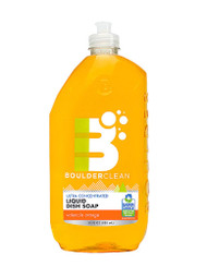 3 PACK of Boulder Clean Ultra Concentrated Natural Liquid Dish Soap, Valencia Orange -- 28 fl oz