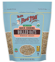 Bob's Red Mill, Organic, Quick Cooking Rolled Oats, Whole Grain, 32 oz (907 g)