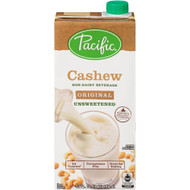 3 PACK of Pacific Foods Cashew Non-Dairy Beverage Unsweetened Original -- 32 fl oz