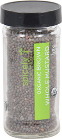 3 PACK of Spicely Organics Mustard Seed Whole Brown Jar -- 2.4 oz