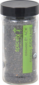 3 PACK of Spicely Organics Black Sesame Seeds Jar -- 2 oz