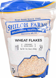 3 PACK of Shiloh Farms Organic Wheat Flakes -- 16 oz