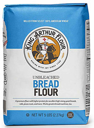 3 PACK of King Arthur Flour Unbleached Bread Flour -- 5 lbs