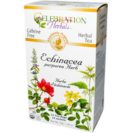 3 PACK of Celebration Herbals Organic Echinacea Purpurea Herb Tea Caffeine Free -- 24 Tea Bags