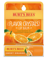 3 PACK of Burts Bees Flavor Crystals 100% Natural Lip Balm with Beeswax & Fruit Extracts Sweet Orange -- 0.15 oz