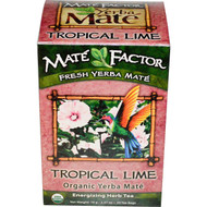 3 PACK of The Mate Factor Organic Yerba Mate Hibiscusl Lime -- 20 Tea Bags