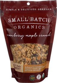 3 PACK of Small Batch Organics Granola Gluten Free Cranberry Maple Crunch -- 12 oz