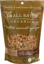 3 PACK of Small Batch Organics Granola Gluten Free Toasted Coconut Ginger -- 12 oz