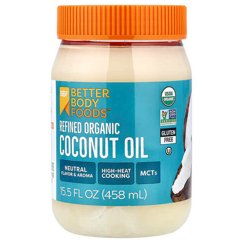 <img alt="BetterBody Foods, Refined Organic Coconut Oil, 15.5 fl oz (458 ml)" title="BetterBody Foods, Refined Organic Coconut Oil, 15.5 fl oz (458 ml),897922002485"