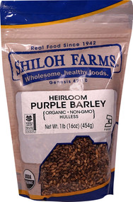 3 PACK of Shiloh Farms Organic Heirloom Purple Barley Hulless -- 1 lb