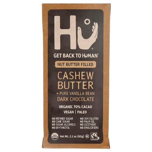 <img alt="Hu, Cashew Butter + Pure Vanilla Bean Dark Chocolate, 70% Cacao, 2.1 oz (60 g)" title="Hu, Cashew Butter + Pure Vanilla Bean Dark Chocolate, 70% Cacao, 2.1 oz (60 g),850180006077"