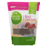 3 PACK of Simple Truth Black Chia Seeds -- 12 oz