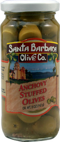 3 PACK of Santa Barbara Olive Co. Stuffed Olives Anchovy -- 5 oz