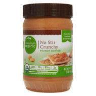 3 PACK of Simple Truth Organic No Stir Crunchy Peanut Butter -- 16 oz