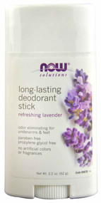 3 PACK of Now Foods, Solutions, Long-Lasting Deodorant Stick, Refreshing Lavender, 2.2 oz (62 g)
