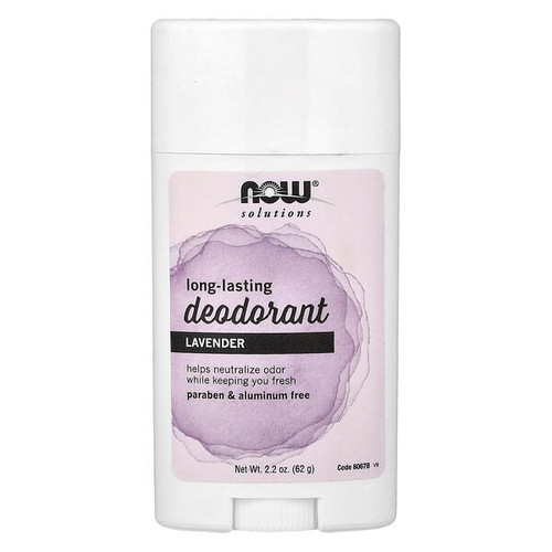 <img alt="NOW Foods, Solutions, Long-Lasting Deodorant, Lavender, 2.2 oz (62 g)" title="NOW Foods, Solutions, Long-Lasting Deodorant, Lavender, 2.2 oz (62 g),733739080677"
