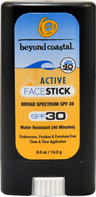 3 PACK of Beyond Coastal Active Face Stick Sunscreen SPF 30 -- 0.5 oz