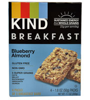 3 PACK of Kind Breakfast Bars Blueberry Almond -- 4 Packs of 2 Breakfast Bars