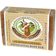 Tierra Mia Organics, Raw Goat Milk Skin Therapy, Exfoliating Soap Bar, Almond Coffee, 3.8 oz (Discontinued Item)