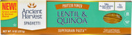 3 PACK of Ancient Harvest POW! Pasta Green Lentil Spaghetti -- 8 oz