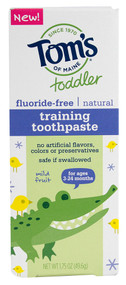 3 PACK of Toms of Maine Toddler Fluoride-Free Natural Training Toothpaste Mild Fruit -- 1.75 oz