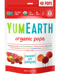 3 PACK of Yum Earth Organic Lolli-Pops Assorted -- 40 Pops