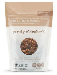 3 PACK of Purely Elizabeth Nut Butter Granola Chocolate Sea Salt + Peanut Butter -- 10 oz