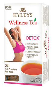 3 PACK OF Hyleys Tea, Wellness Tea, Detox, 25 Tea Bags, 1.32 oz (37.5 g),Hyleys Tea, Wellness Tea, Detox, 25 Tea Bags, 1.32 oz (37.5 g)