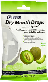 3 PACK of Hager Pharma Dry Mouth Drops with Xylitol Melon -- 2 oz