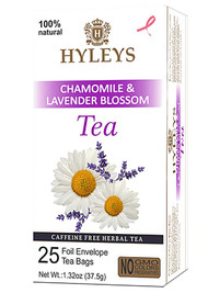 3 PACK of Hyleys Herbal Tea Chamomile & Lavender Blossom -- 25 Tea Bags