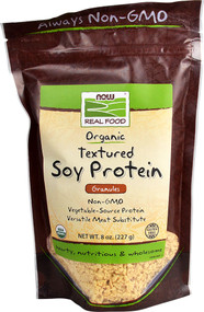 3 PACK of Now Foods, Real Food, Organic Textured Soy Protein, Granules, 8 oz (227 g)
