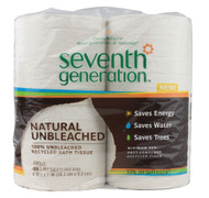 3 PACK of Seventh Generation Natural Unbleached Bathroom Tissue -- 4 Rolls