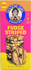 3 PACK of Goodie Girl Gluten Free Cookies Fudge Striped -- 7 oz