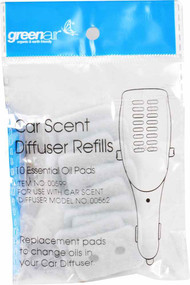 3 PACK of GreenAir Car Scent Diffuser Refills -- 10 Pads
