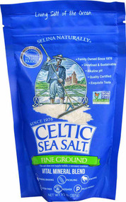3 PACK of Selina Naturally Celtic Sea Salt Fine Ground Bagged -- 0.5 lb